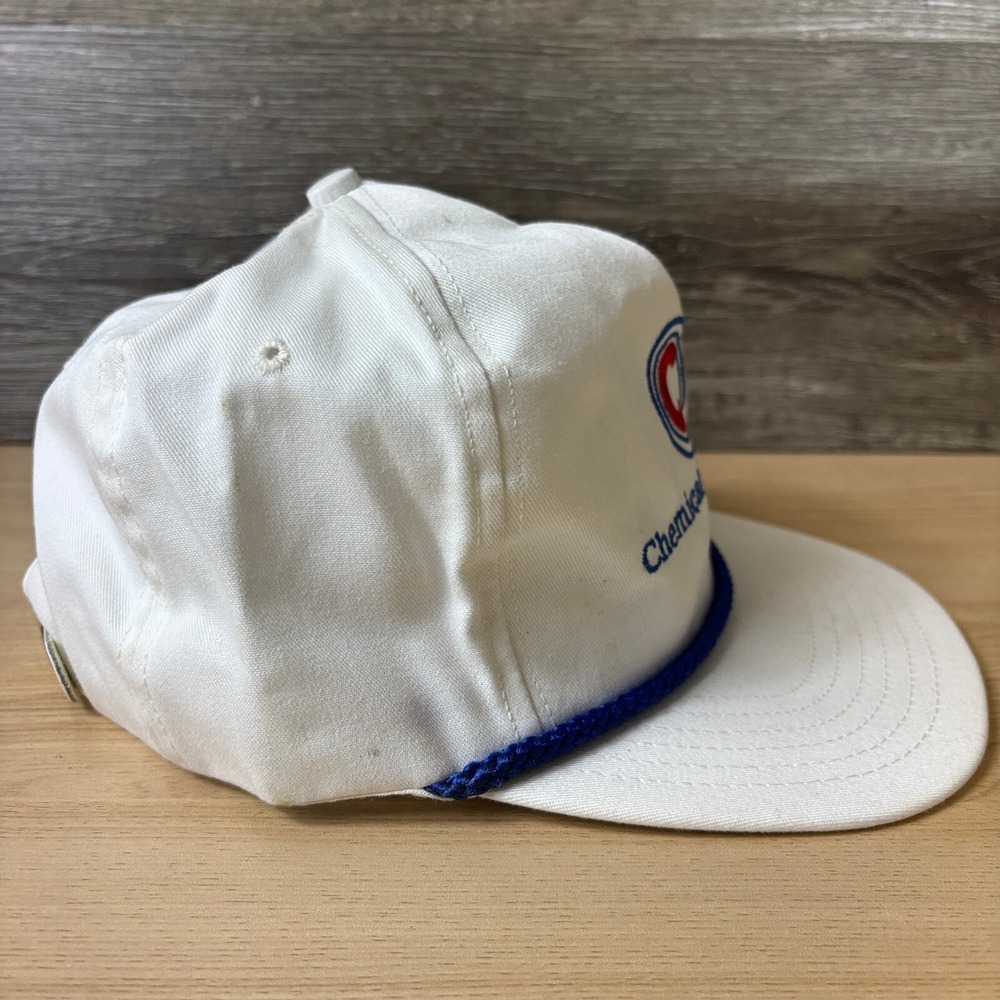 Vintage Chemical Leaman Hat Cap Strap Back White Trucker Adjustable - Picture 6 of 10